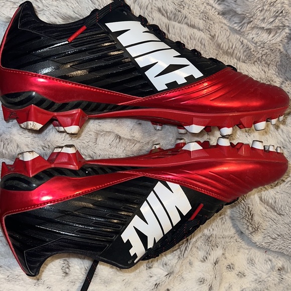 Nike Vapor Red & Black Baseball Cleats Sz 12 - Picture 9 of 15